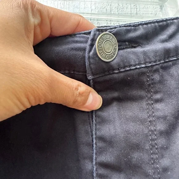 Buffalo David Bitton Daily Mid Rise Stretch Skinny Ankle Grazer Pants Black‎ - Picture 4 of 12